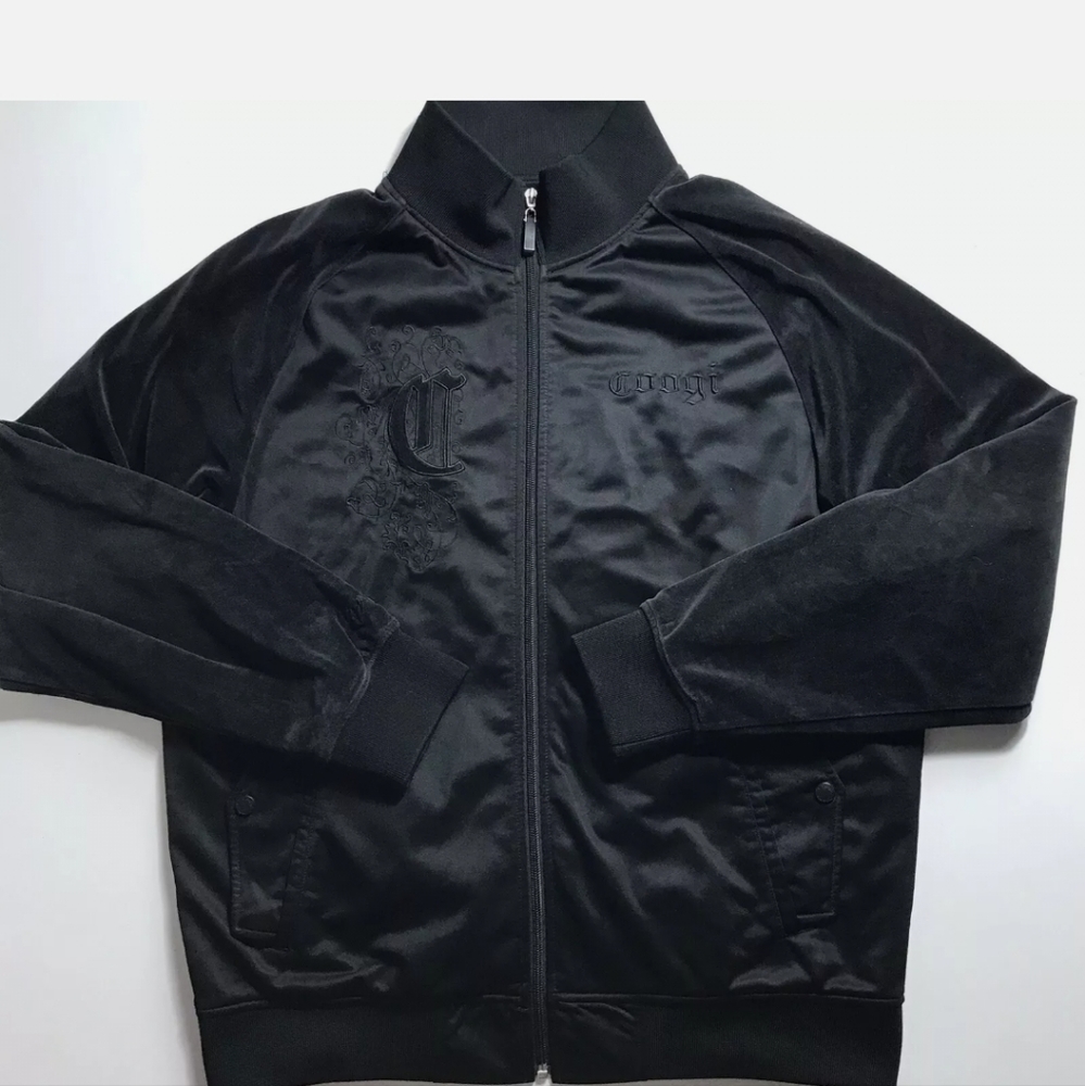 90s coogi zip up track jacket size large